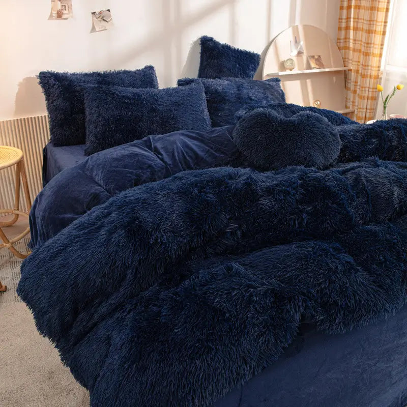 Fluffy teddy fleece dekbedovertrekset - Warm & extra zacht