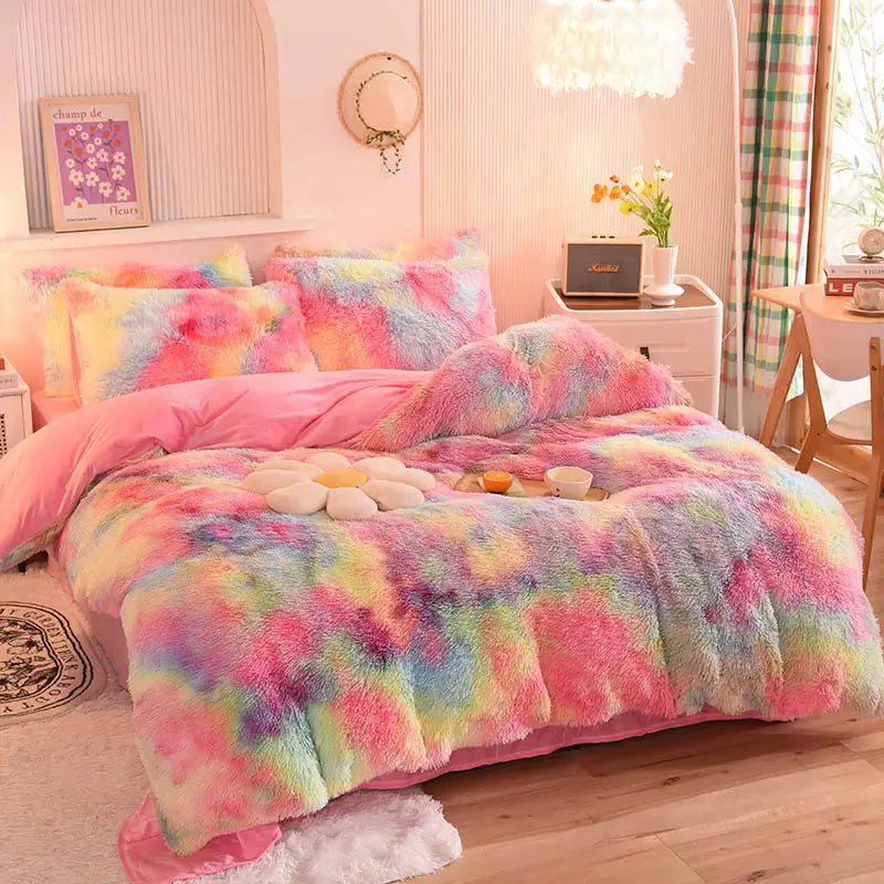 Fluffy teddy fleece dekbedovertrekset - Warm & extra zacht