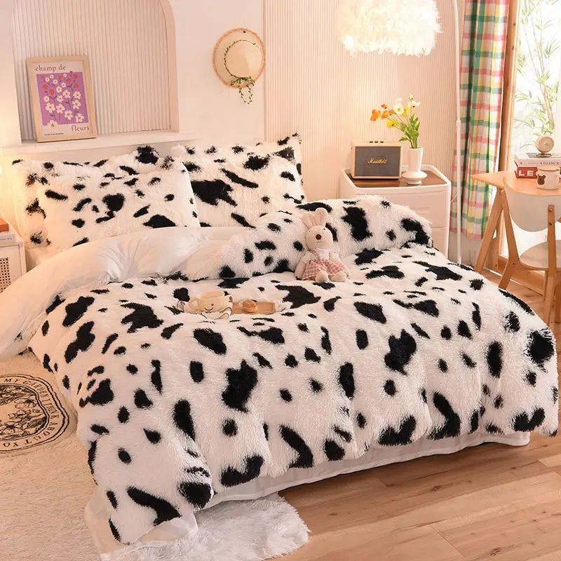 Fluffy teddy fleece dekbedovertrekset - Warm & extra zacht