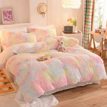 Fluffy teddy fleece dekbedovertrekset - Warm & extra zacht