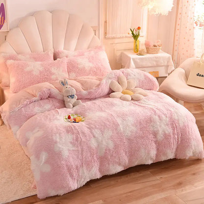 Fluffy teddy fleece dekbedovertrekset - Warm & extra zacht