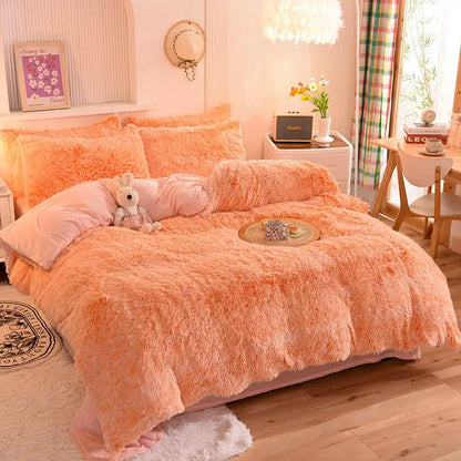 Fluffy teddy fleece dekbedovertrekset - Warm & extra zacht