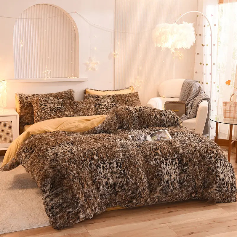 Fluffy teddy fleece dekbedovertrekset - Warm & extra zacht