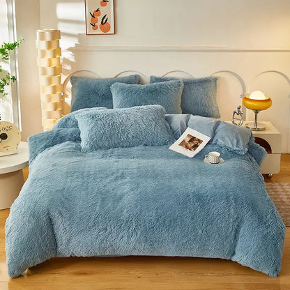 Fluffy teddy fleece dekbedovertrekset - Warm & extra zacht