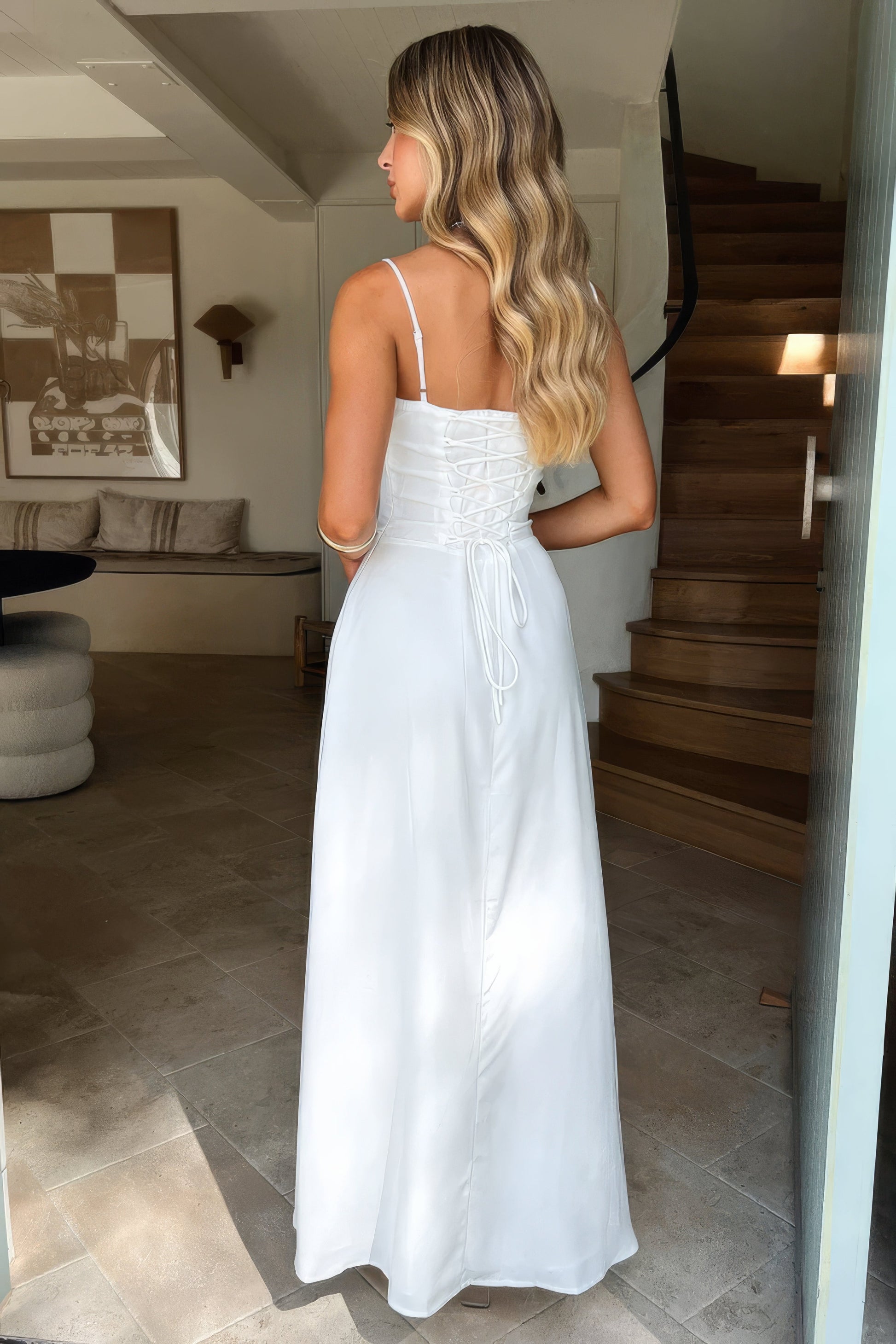 Image of Frances | Dames Mouwloze A-lijn Maxi Jurk