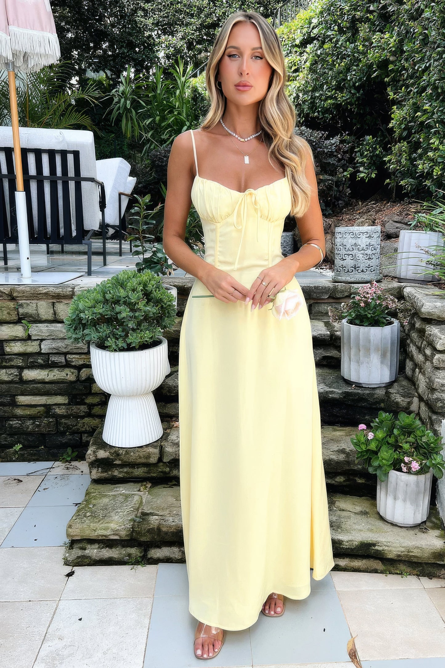 Image of Frances | Dames Mouwloze A-lijn Maxi Jurk