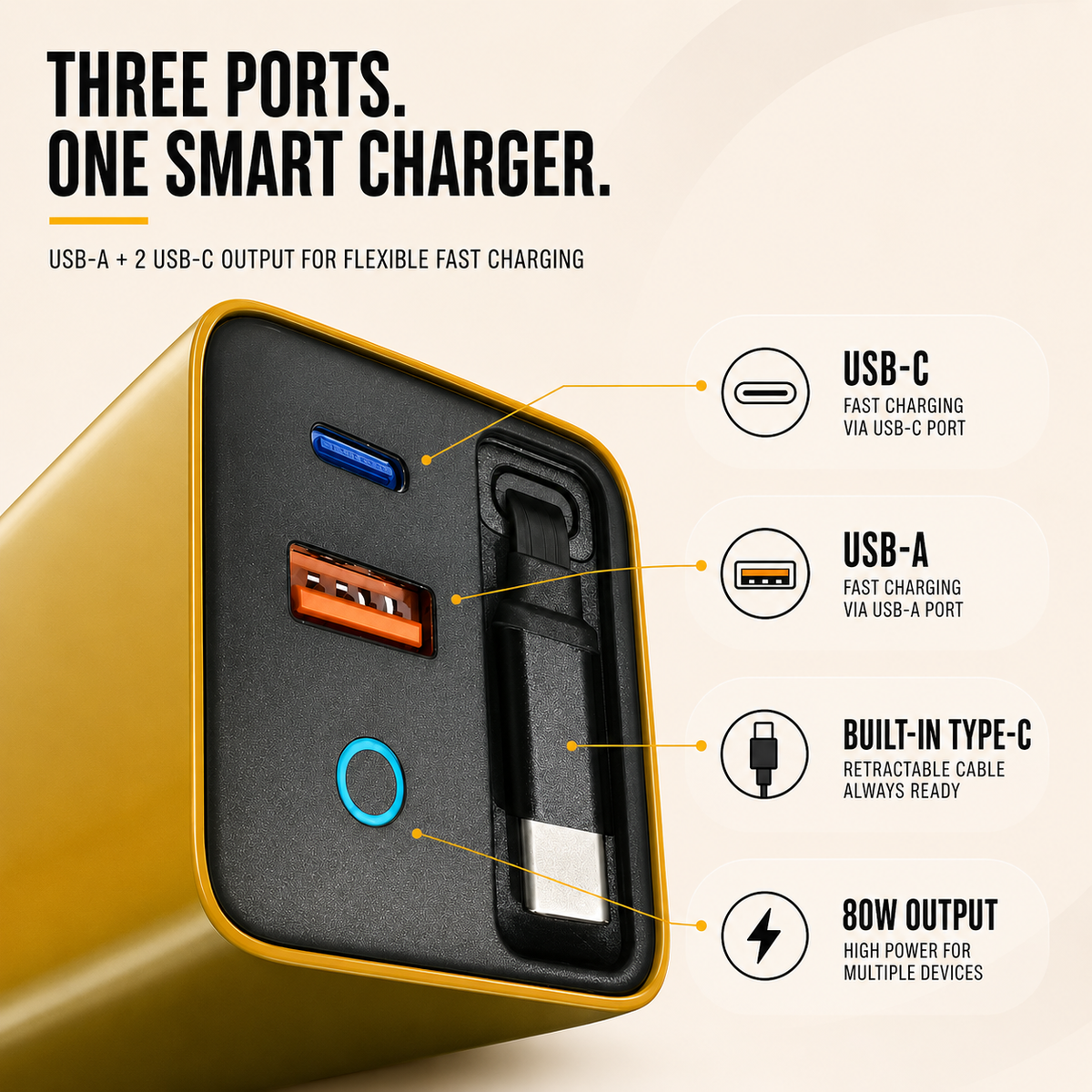 GaN snellader USB-C