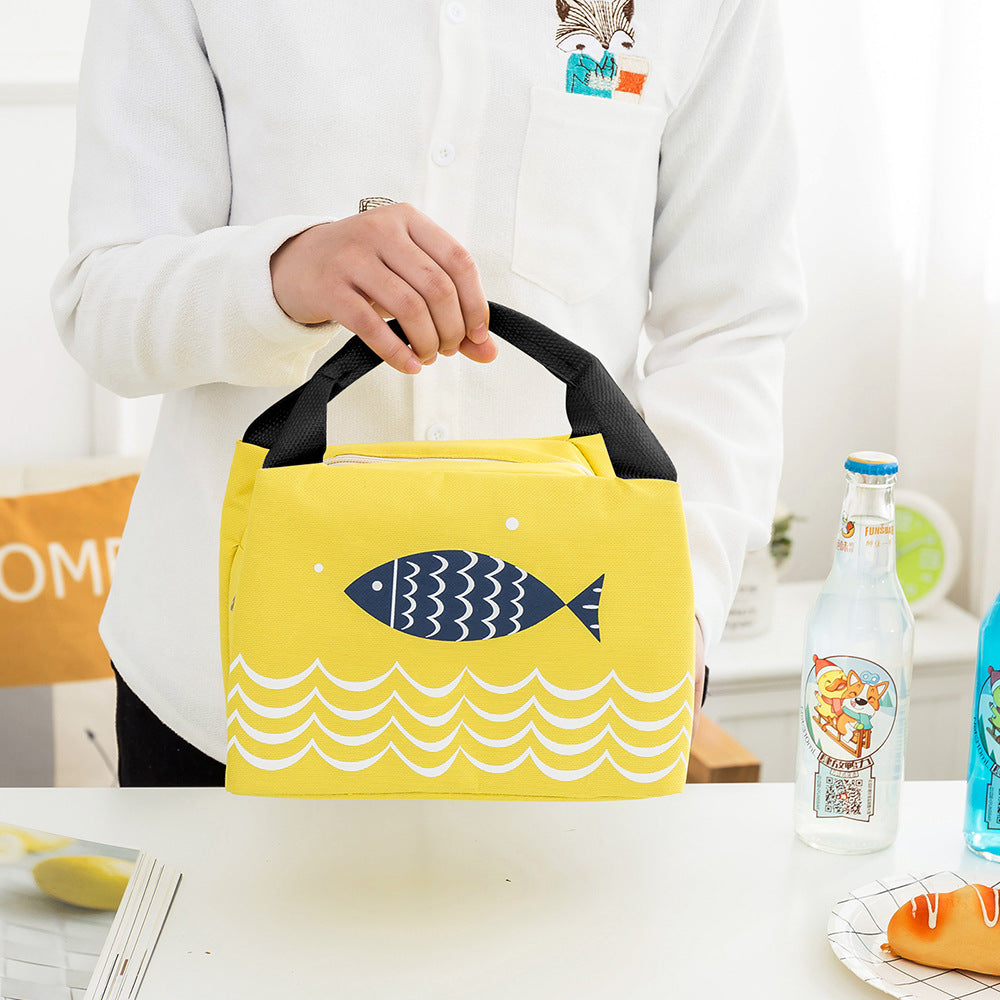 Geïsoleerde lunchtas met vispatroon