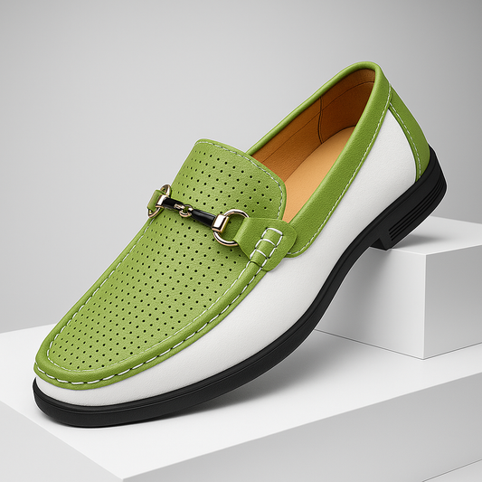 Geperforeerde bit loafers voor heren