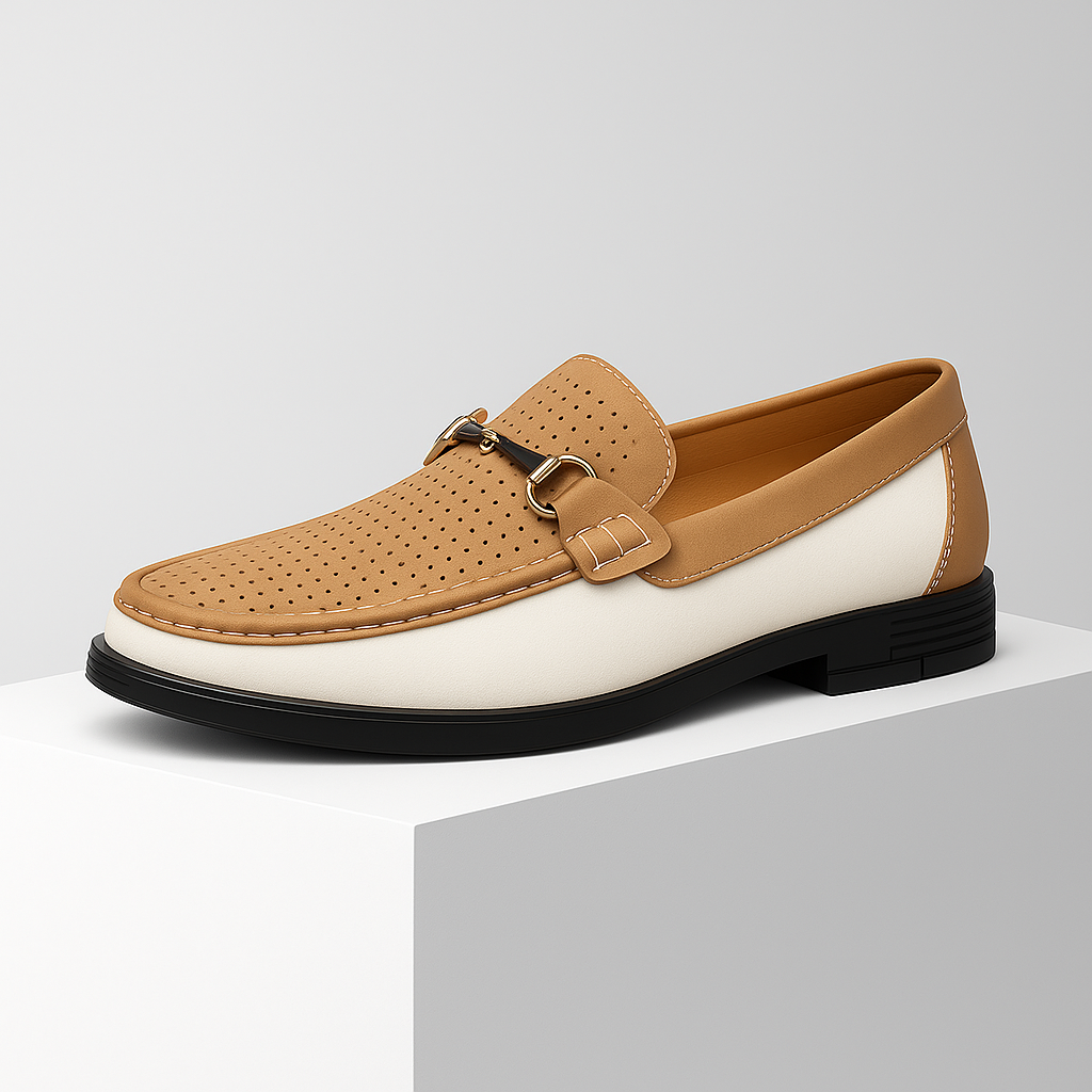 Geperforeerde bit loafers voor heren
