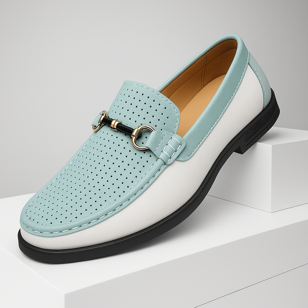 Geperforeerde bit loafers voor heren