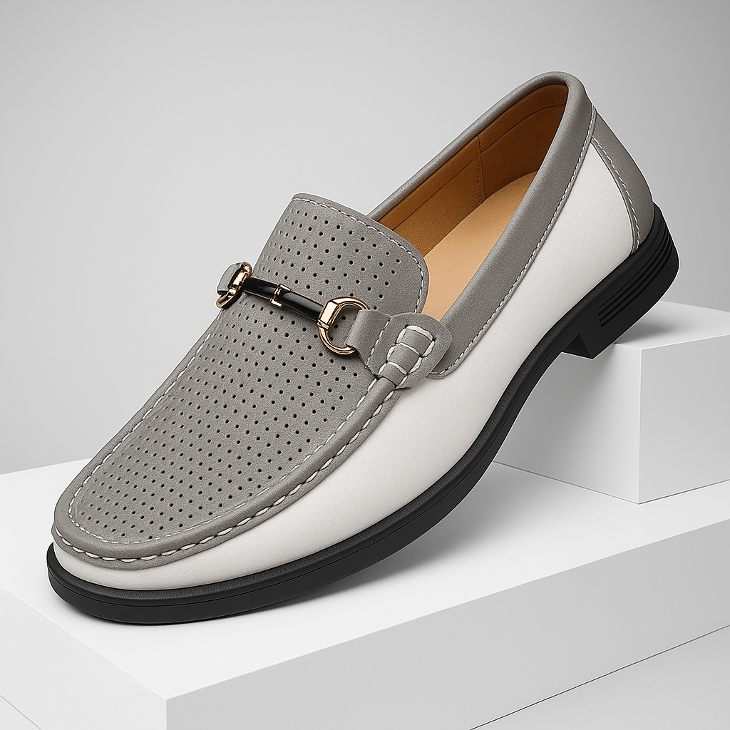 Geperforeerde bit loafers voor heren