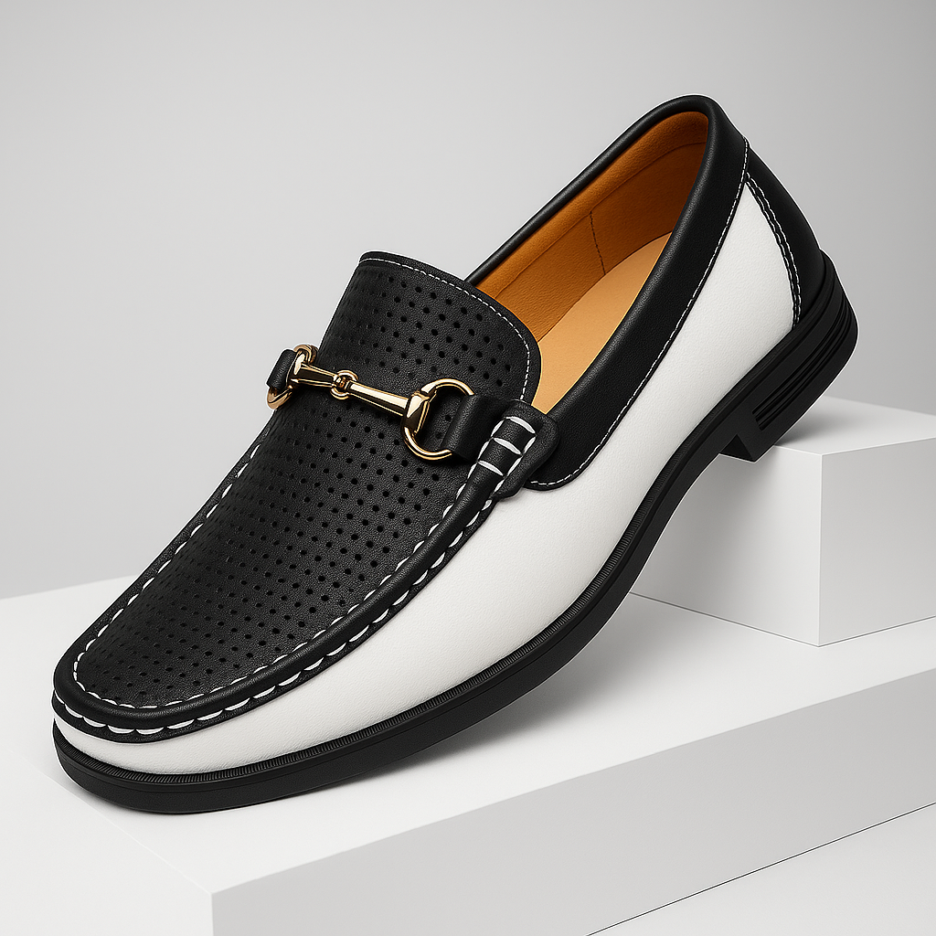 Geperforeerde bit loafers voor heren
