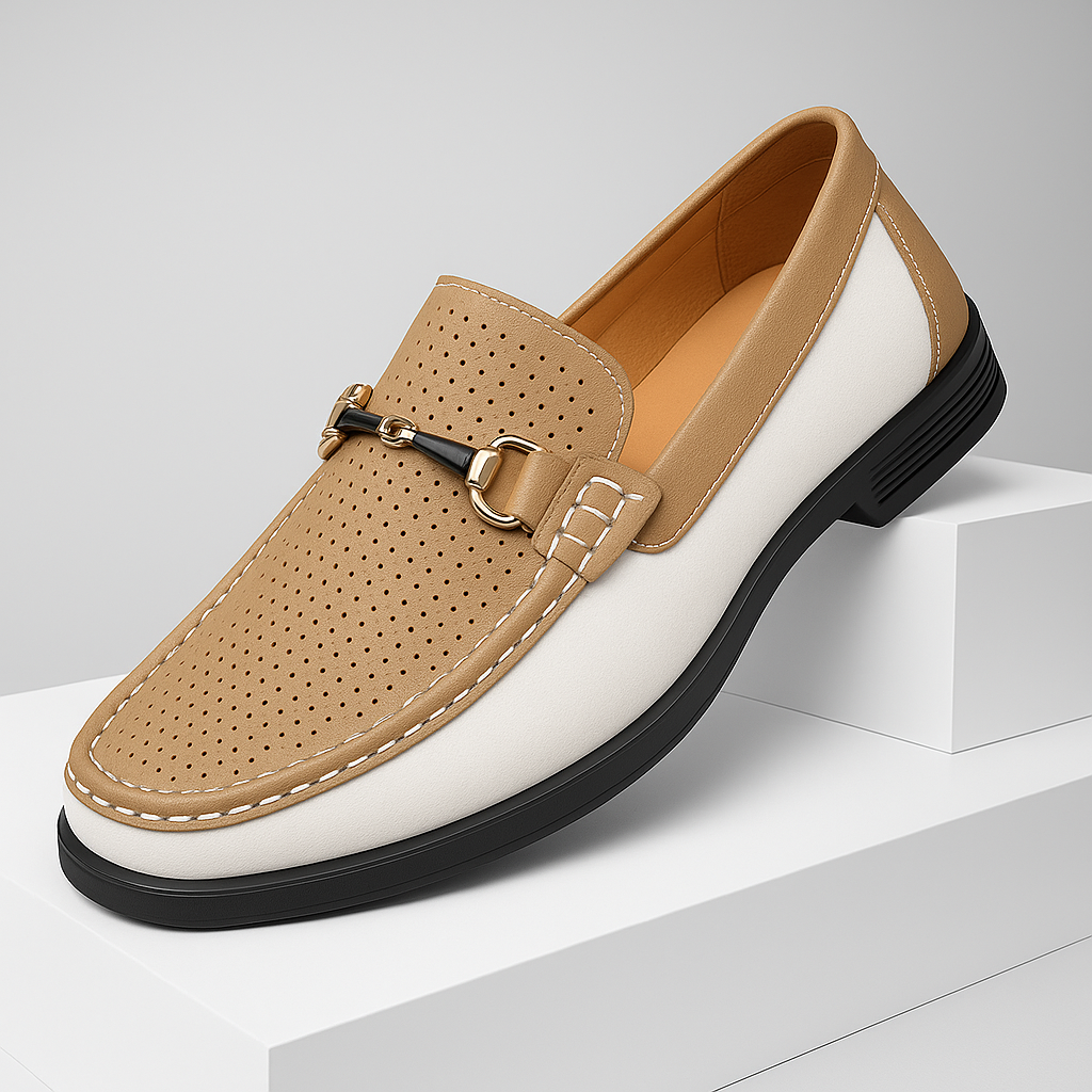 Geperforeerde bit loafers voor heren