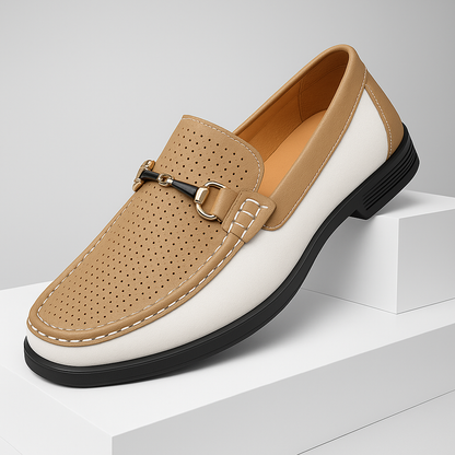 Geperforeerde bit loafers voor heren