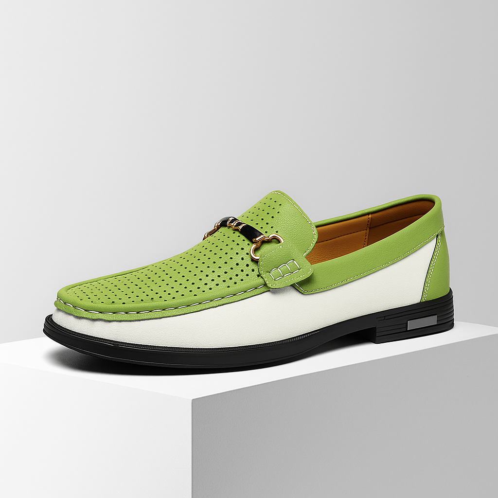 Geperforeerde bit loafers voor heren