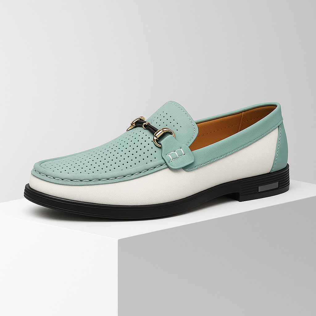 Geperforeerde bit loafers voor heren