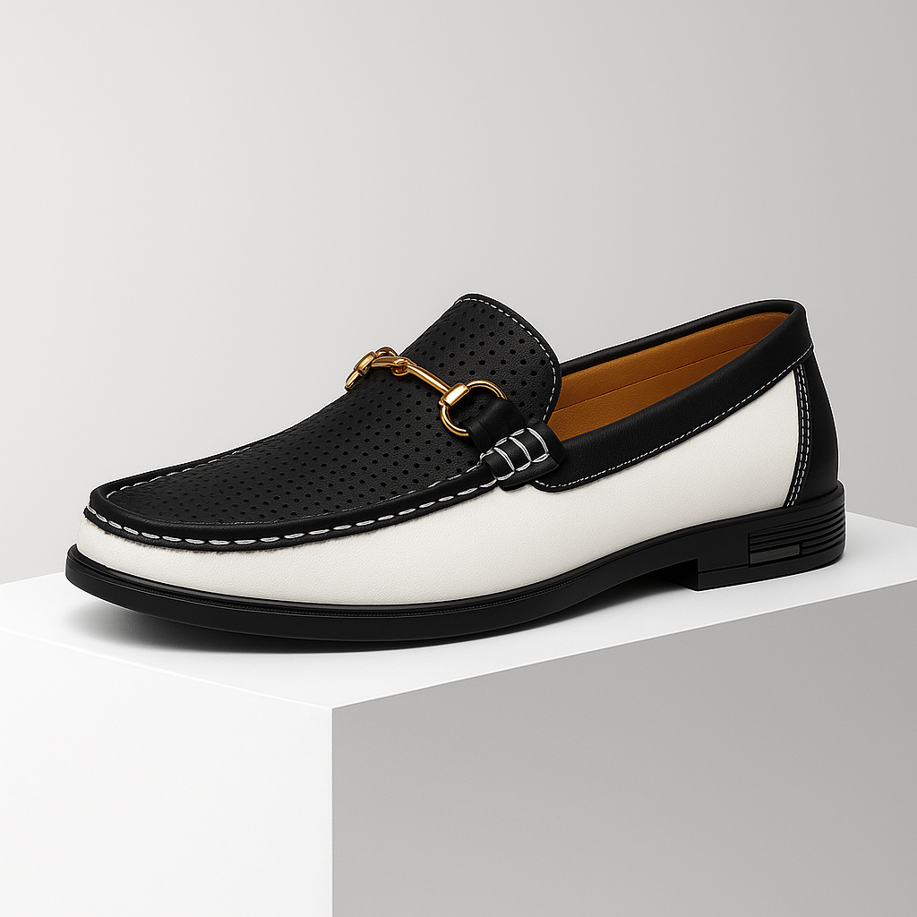 Geperforeerde bit loafers voor heren