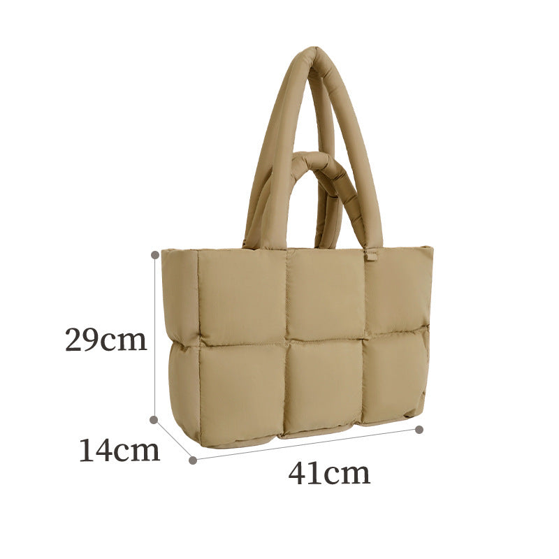 Gequilte puffer shopper