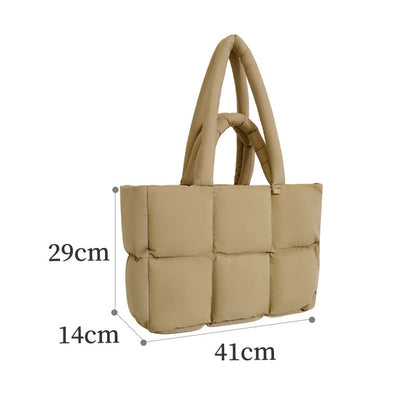 Gequilte puffer shopper