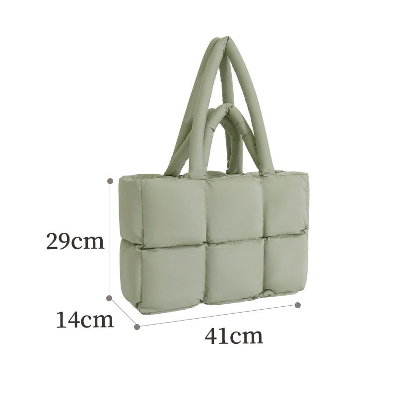 Gequilte puffer shopper