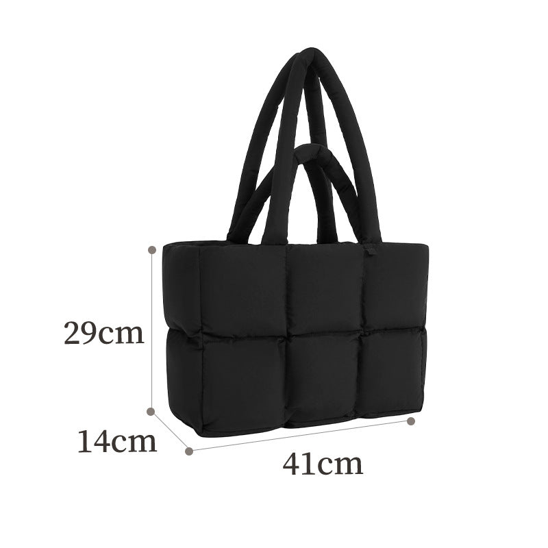 Gequilte puffer shopper