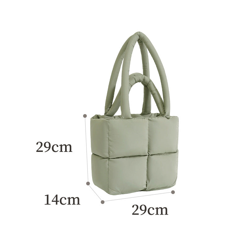 Gequilte puffer shopper