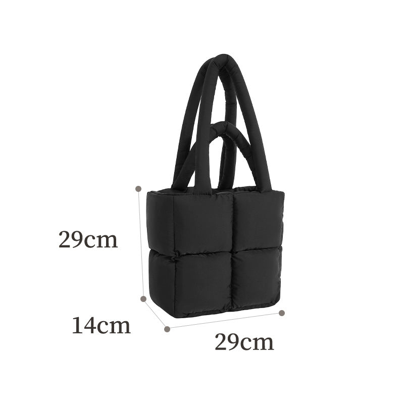 Gequilte puffer shopper