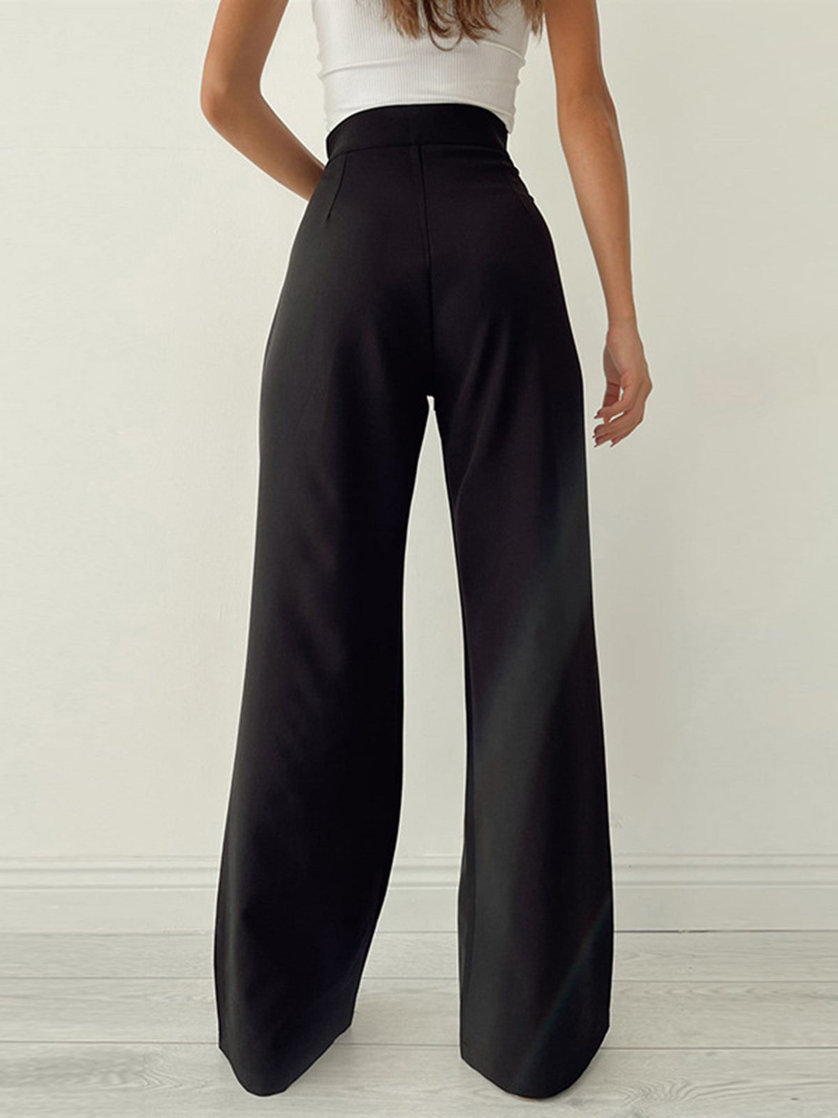 Image of Gerda | Dames High-Waisted Wide Leg Pantalon