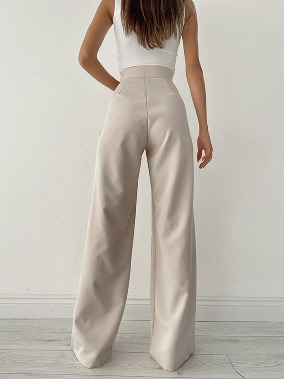 Image of Gerda | Dames High-Waisted Wide Leg Pantalon