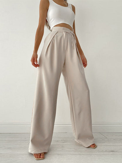 Image of Gerda | Dames High-Waisted Wide Leg Pantalon