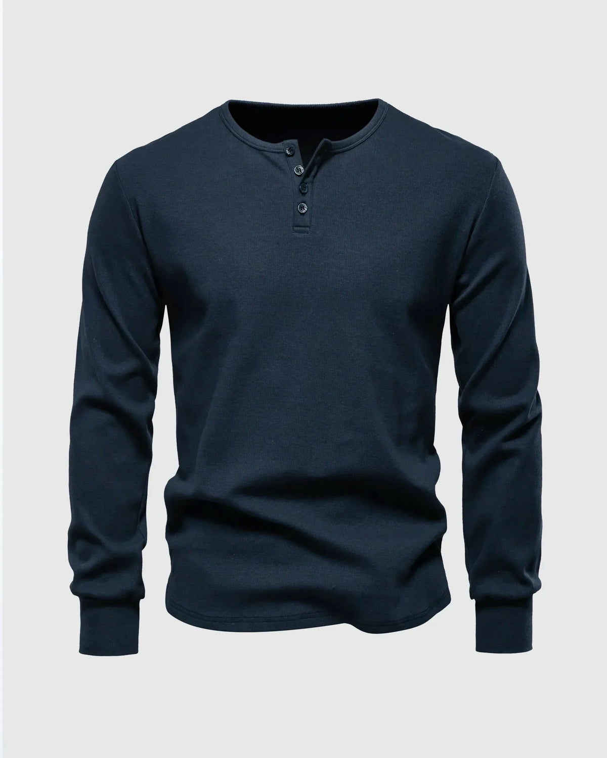 Geribbeld henleyshirt voor heren - Dagelijks comfort en stijl