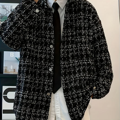 Geruit overshirt met textuur