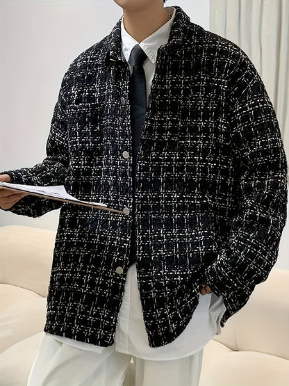 Geruit overshirt met textuur