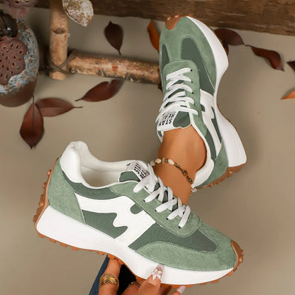 Gestreept Platform Sneakers Dames - Image 1