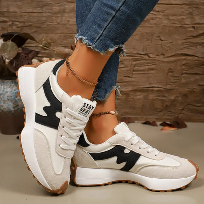 Gestreept Platform Sneakers Dames - Image 2