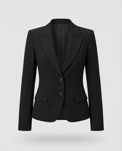 Getailleerde zakelijke damesblazer met schootje