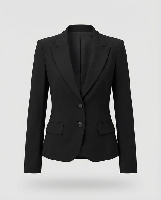 Getailleerde zakelijke damesblazer met schootje