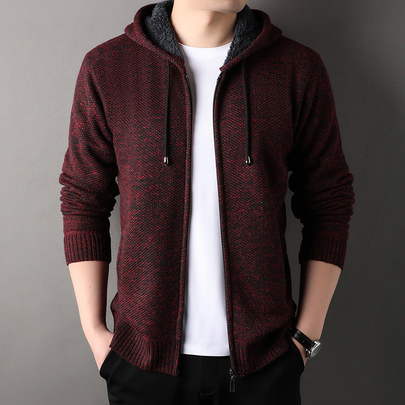 Gevoerd heren vest met capuchon en zachte voering