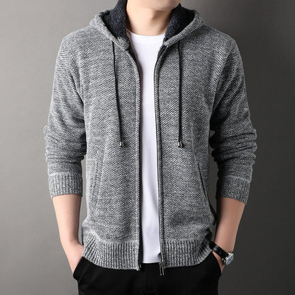 Gevoerd heren vest met capuchon en zachte voering