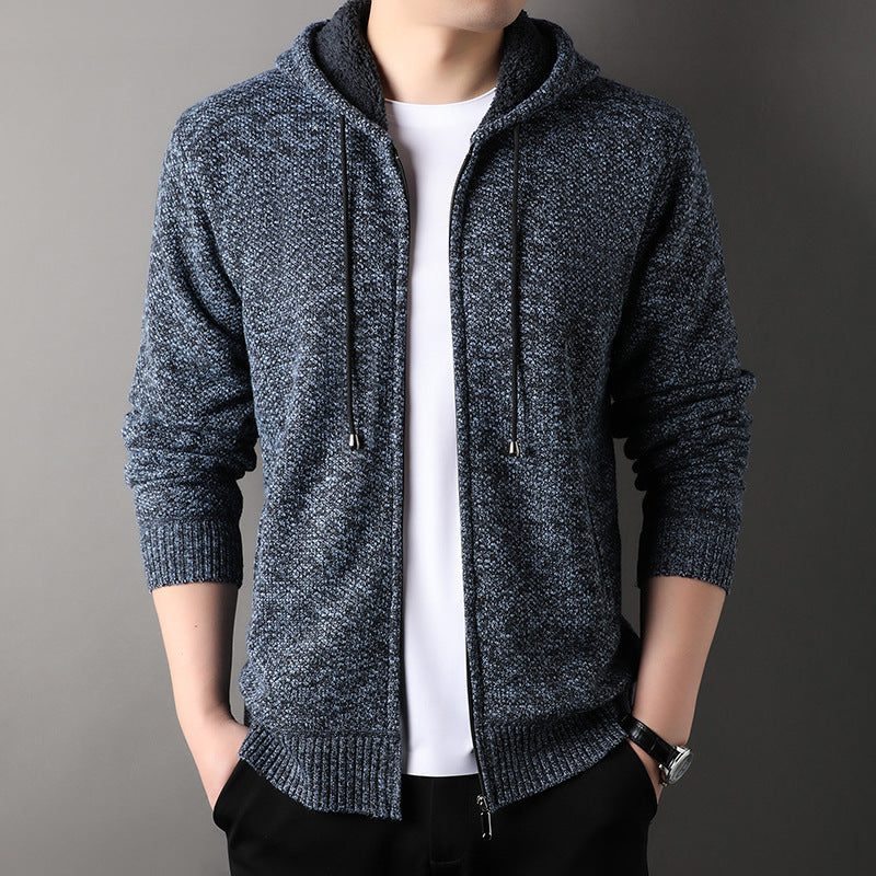 Gevoerd heren vest met capuchon en zachte voering