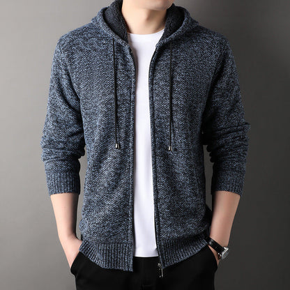 Gevoerd heren vest met capuchon en zachte voering
