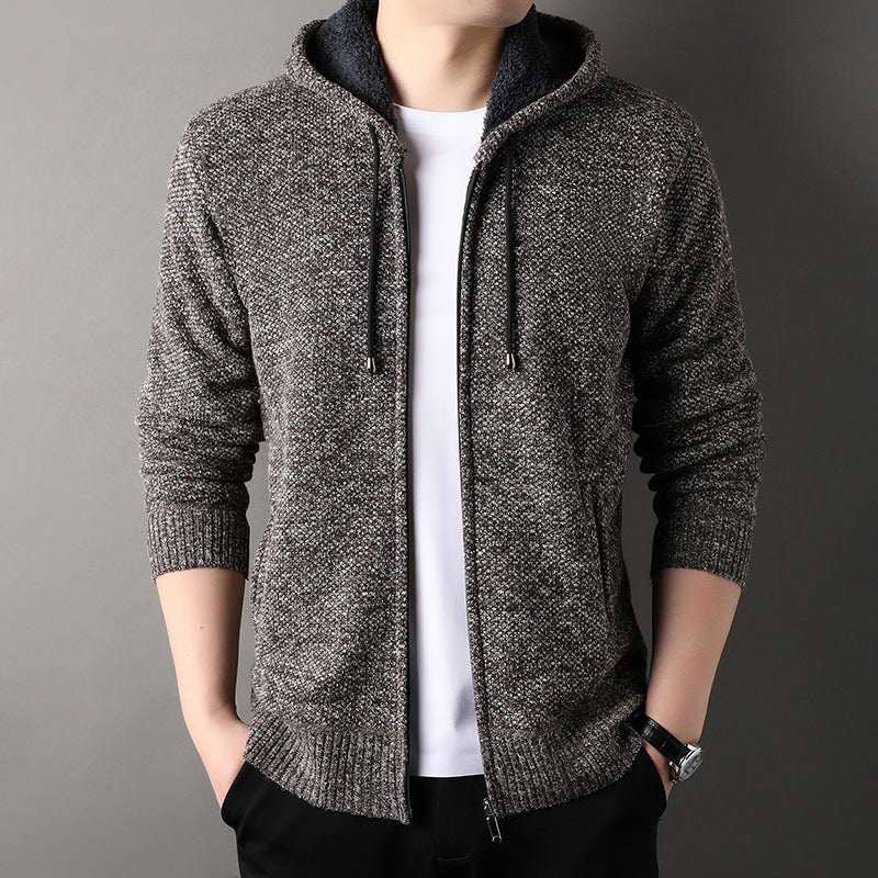 Gevoerd heren vest met capuchon en zachte voering