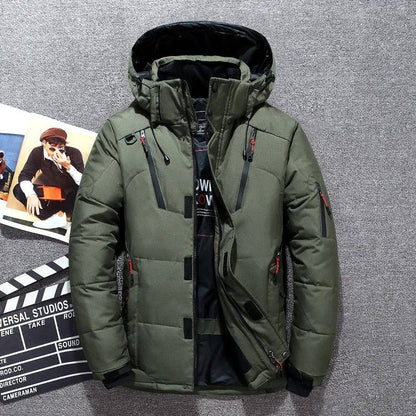 Gevoerde herenparka met capuchon