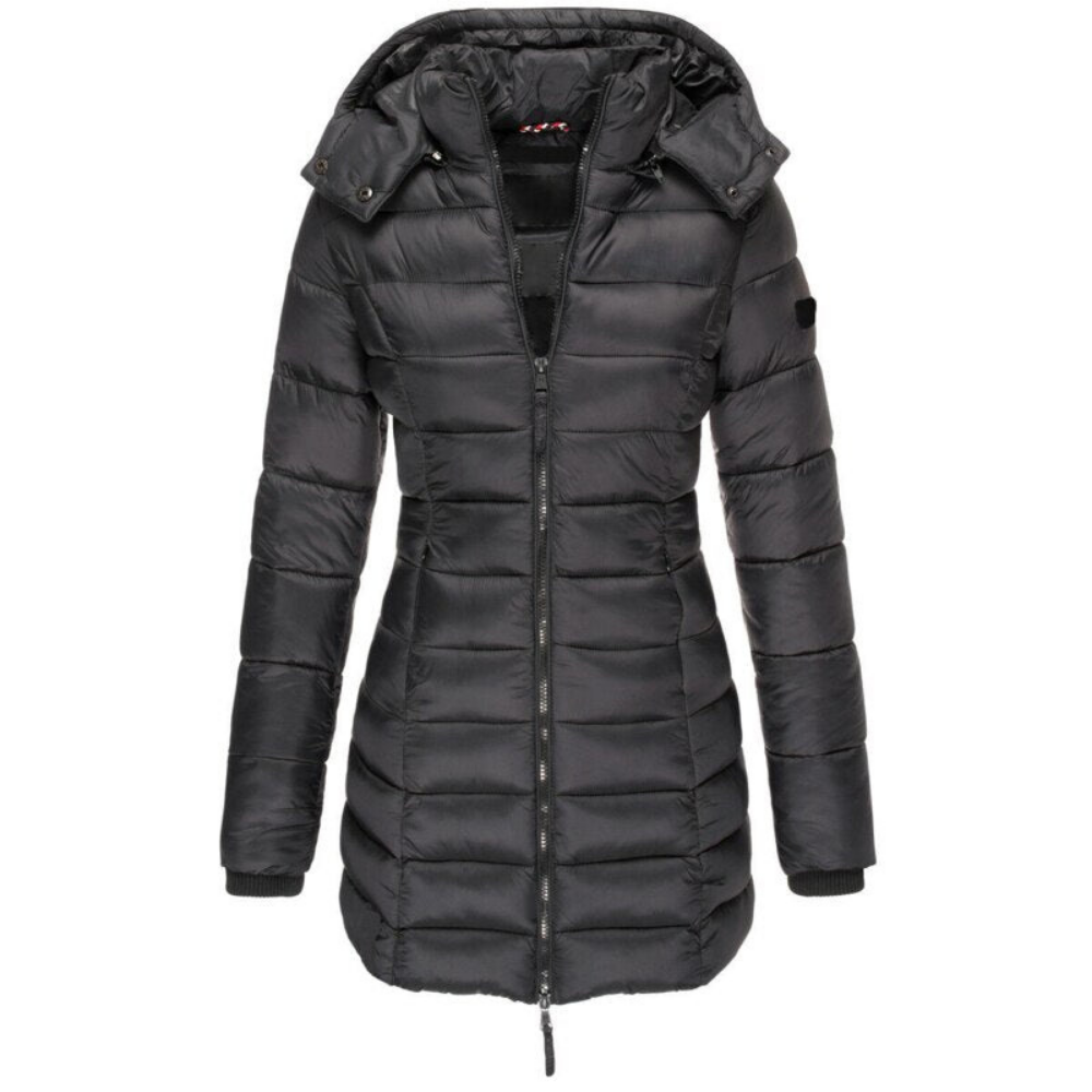 Image of Gewatteerde Dames Puffer Jas met Capuchon