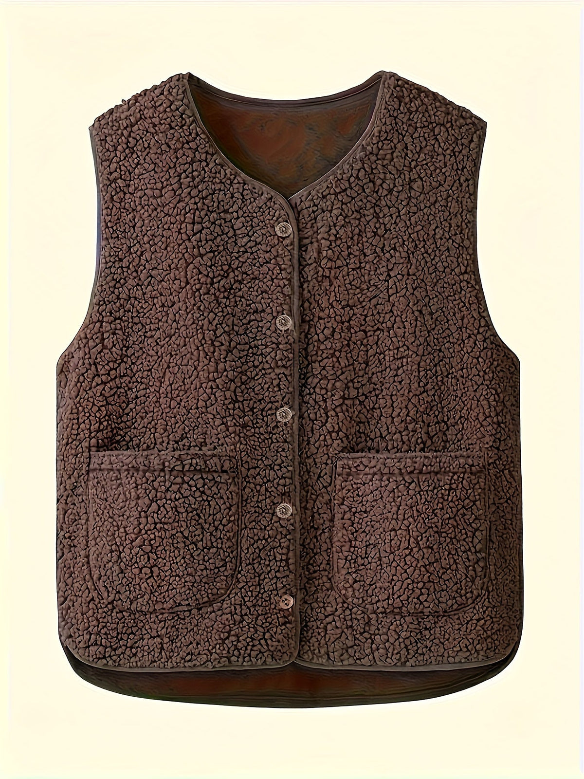 Gilet met textuur en knoopsluiting