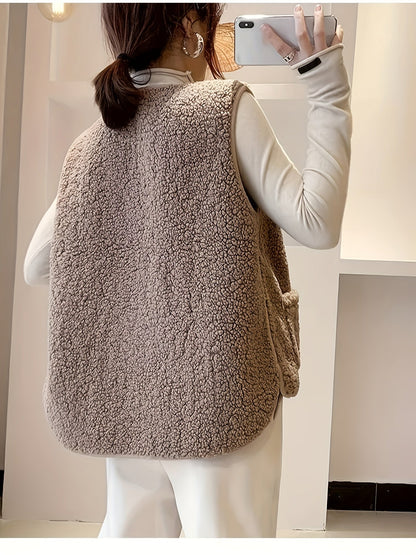 Gilet met textuur en knoopsluiting
