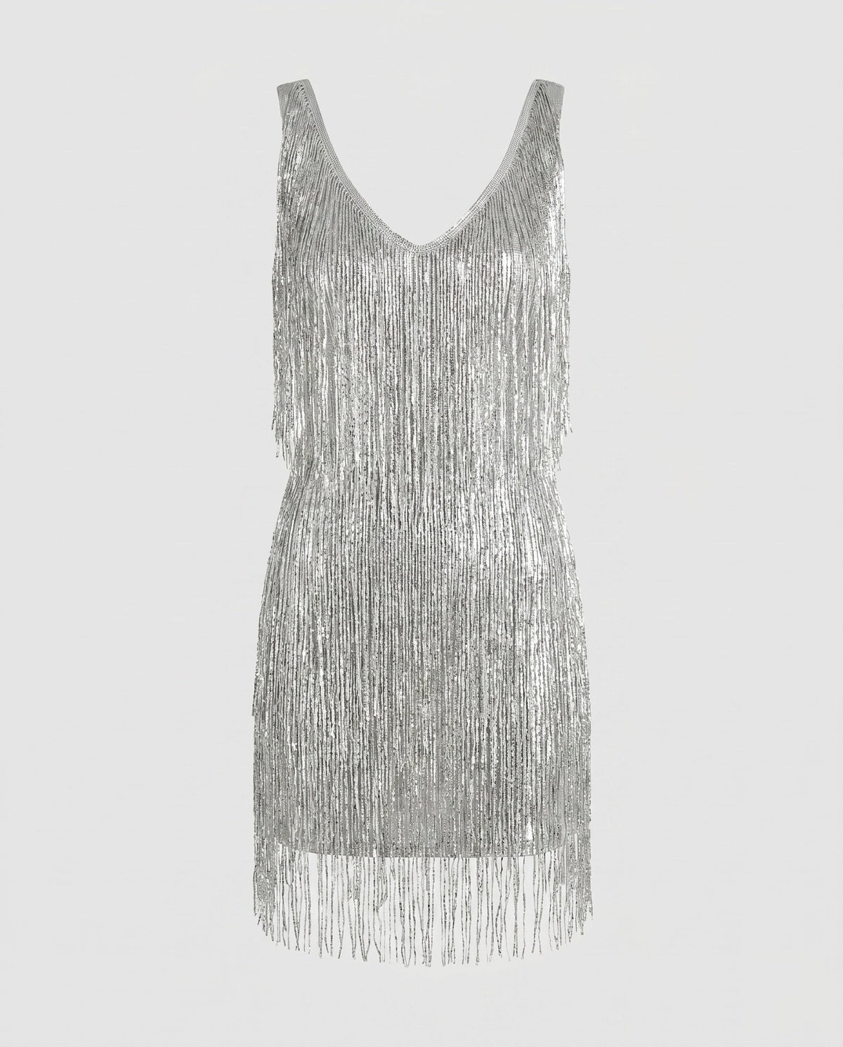 Glamoureuze mini-jurk met franjes voor dames