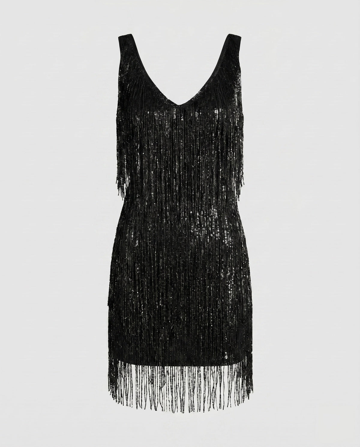 Glamoureuze mini-jurk met franjes voor dames