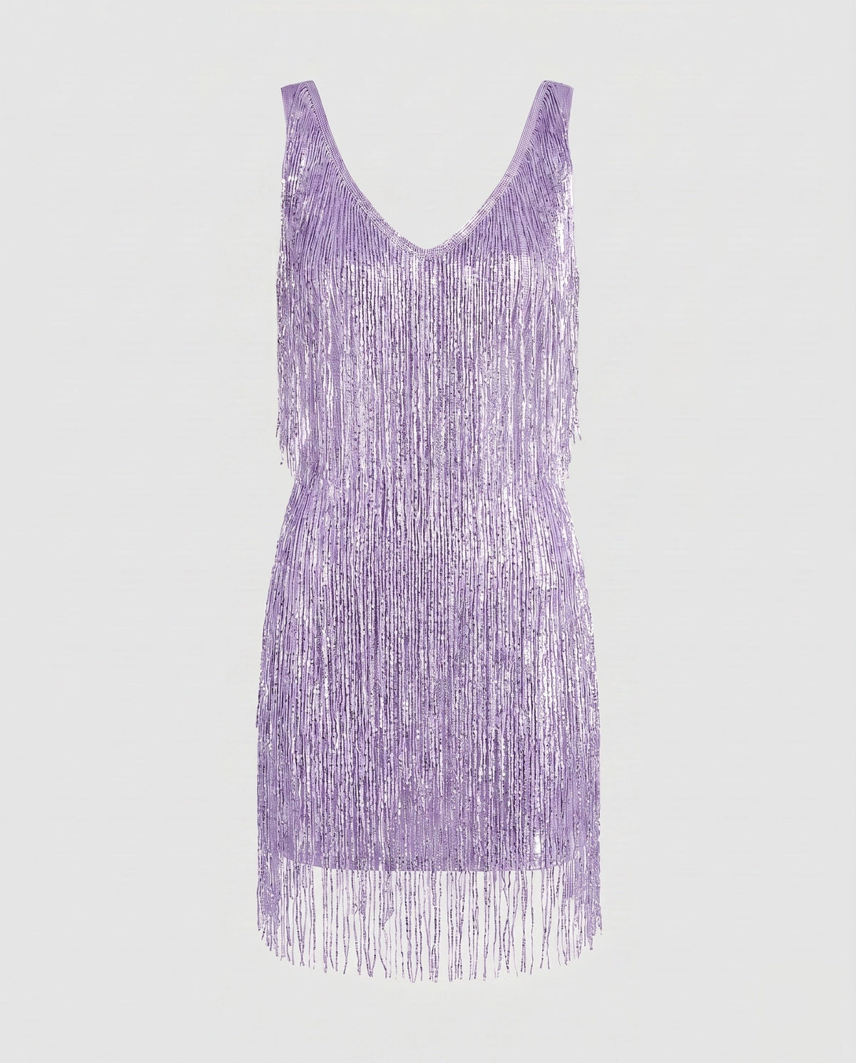 Glamoureuze mini-jurk met franjes voor dames